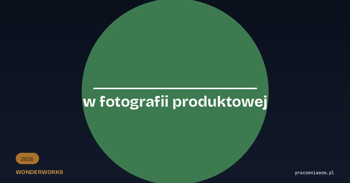 AI w fotografii produktowej 2026 - okładka artykułu Wonderworks